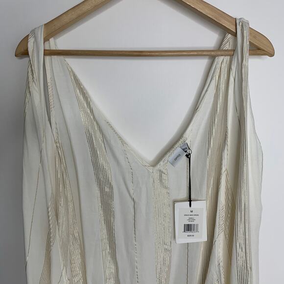 Onia Grace Sleeveless Striped Cotton Wrap Maxi Dress Medium - Picture 4 of 14